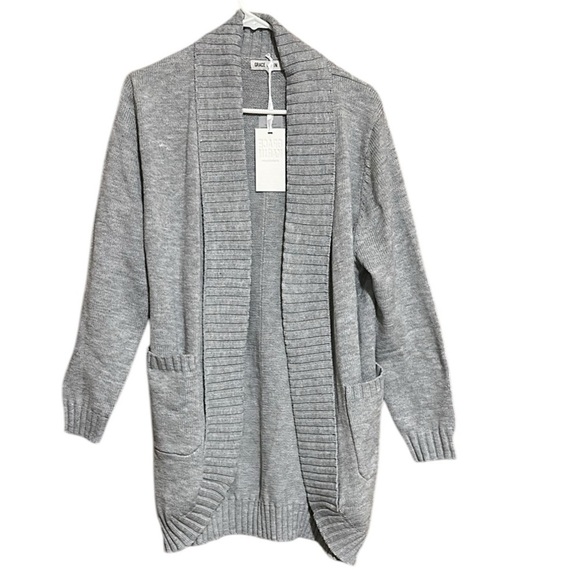GRACE KARIN Long Sleeve Chunky Knit Cardigan Draped Open Front with Pockets S - Picture 3 of 9